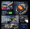 AK87 Men 1000mAh Battery Smart Watch 1.7-inch Large Screen GPS Track Heart Rate 3ATM Waterproof Wireless Call Sports Smartwatch