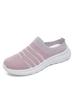 Women'S Shoes Casual Sneakers Striped Knit Breathable Slip-On Walking Shoes For Women Free Shipping