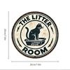 Vintage "The Litter Room" Aluminum Sign - Pack of 1 - Cat Themed Metal Wall Decor for Home, Bar or Farmhouse