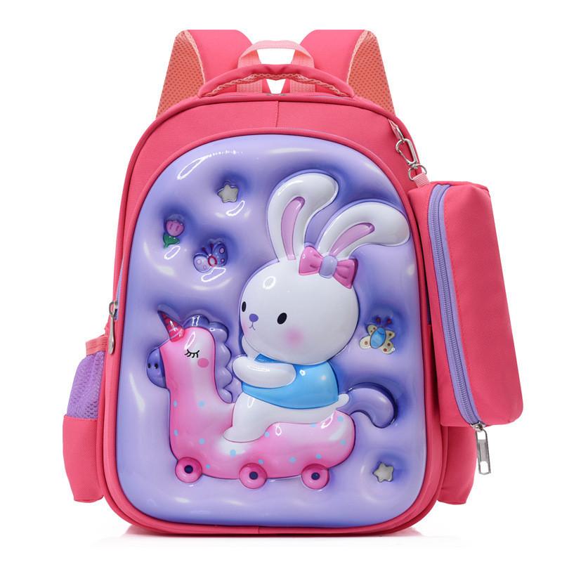 Roztomilý kreslený batoh s tvrdou skořápkou pro dívky, rozkošná školní taška pro děti