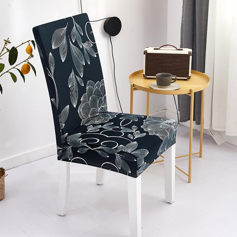 Printed Chair Cover Elastic Chair Cover Restaurant Printed Elastic Seat Cover Multifunctional Hotel Chair Cover