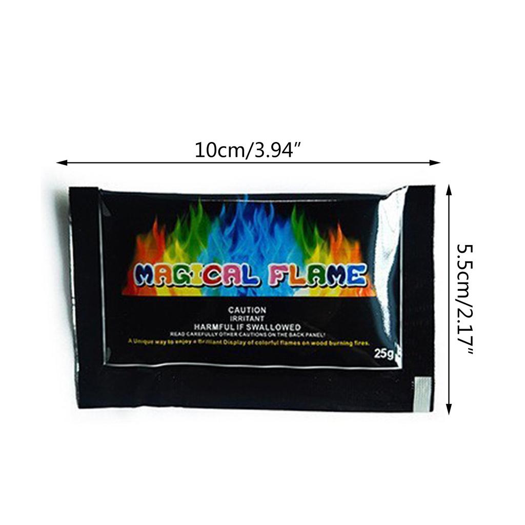 10pc Changing Flame Powder Decorative Magical Fire Flame Powder Fireplaces Festival Fire Camping Bonfires Party Supplies