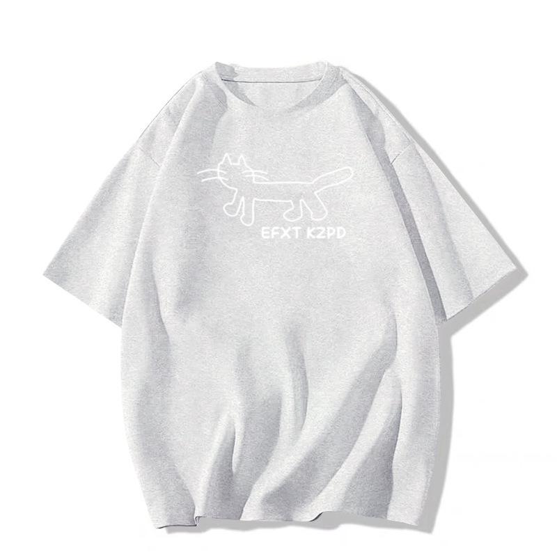 

Женская летняя 2025 черная хлопковая футболка свободного кроя с полурукавом XXL белый/серый