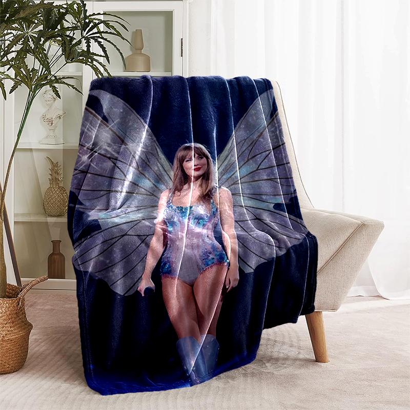 1pc Blanket Taylor Swift Print Design, Lightweight Blanket for Sofa, Bed- Soft &Warm, Gift for All Seasons like Christmas, Halloween