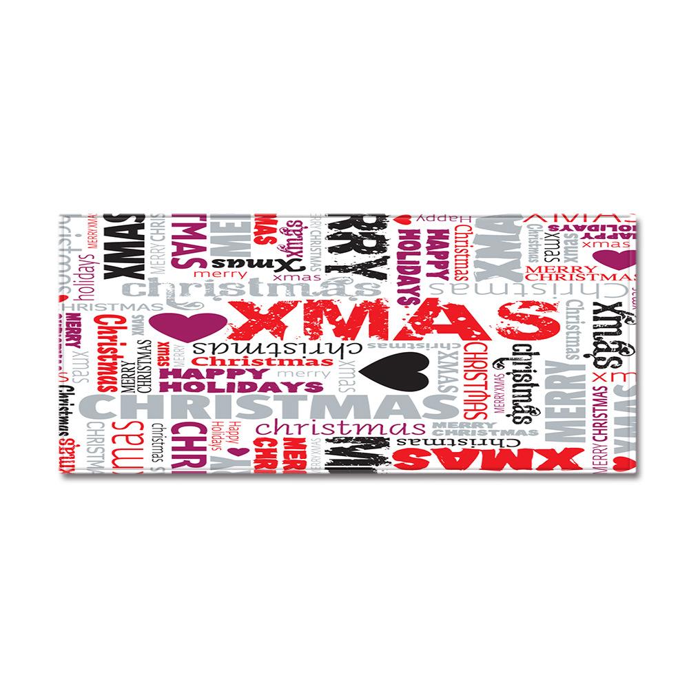 Christmas Household Bathroom Absorbent Non-Slip Mat Living Room Kitchen Sand Carpet Doormat Long Floor Mat