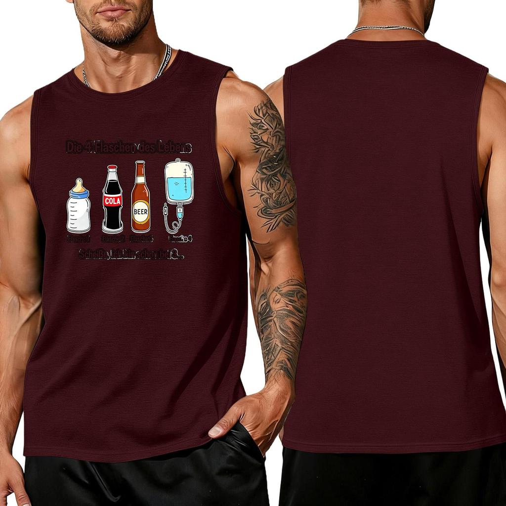 Men Sleeveless Tank Top Casual Summer Shirt Loose Fit Muscle Tee Breathable Lightweight Daily Wear