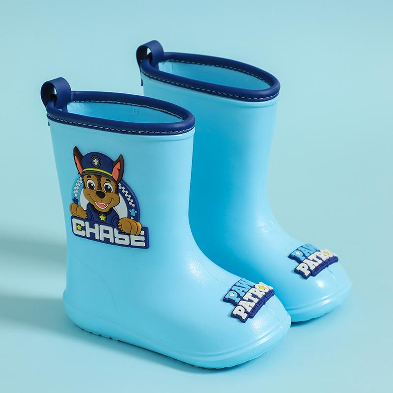 

Детские резиновые сапоги Paw Patrol для мальчиков и девочек, студенческие, для малышей, противоскользящие, для дождя, для мальчиков, детские, для малышей, водная обувь Inner Length14cm небесно-голубой