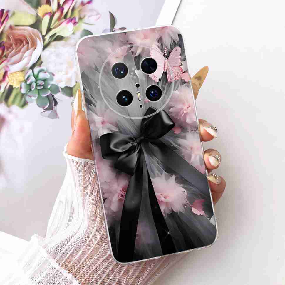 For Huawei Mate 70 Pro 5G Case PLR-AL00 PLR-AL50 Silicone TPU Cover For Mate 70Pro+ 70 Pro Plus 5G Cartoon Lion Butterfly Bumper