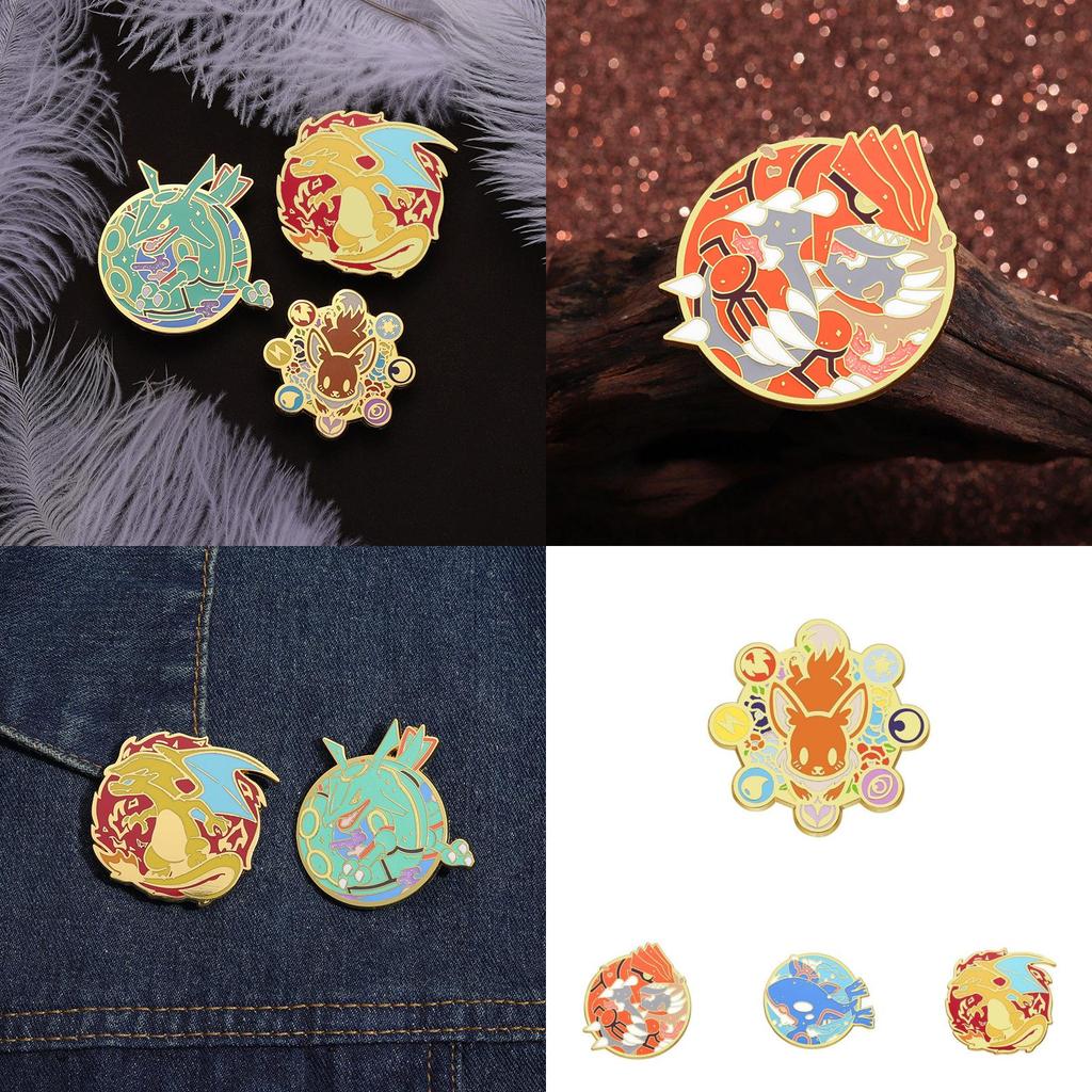 Adorable Cartoon Pokmon Legendary Monster Enamel Pin Collectible Brooch For Fans