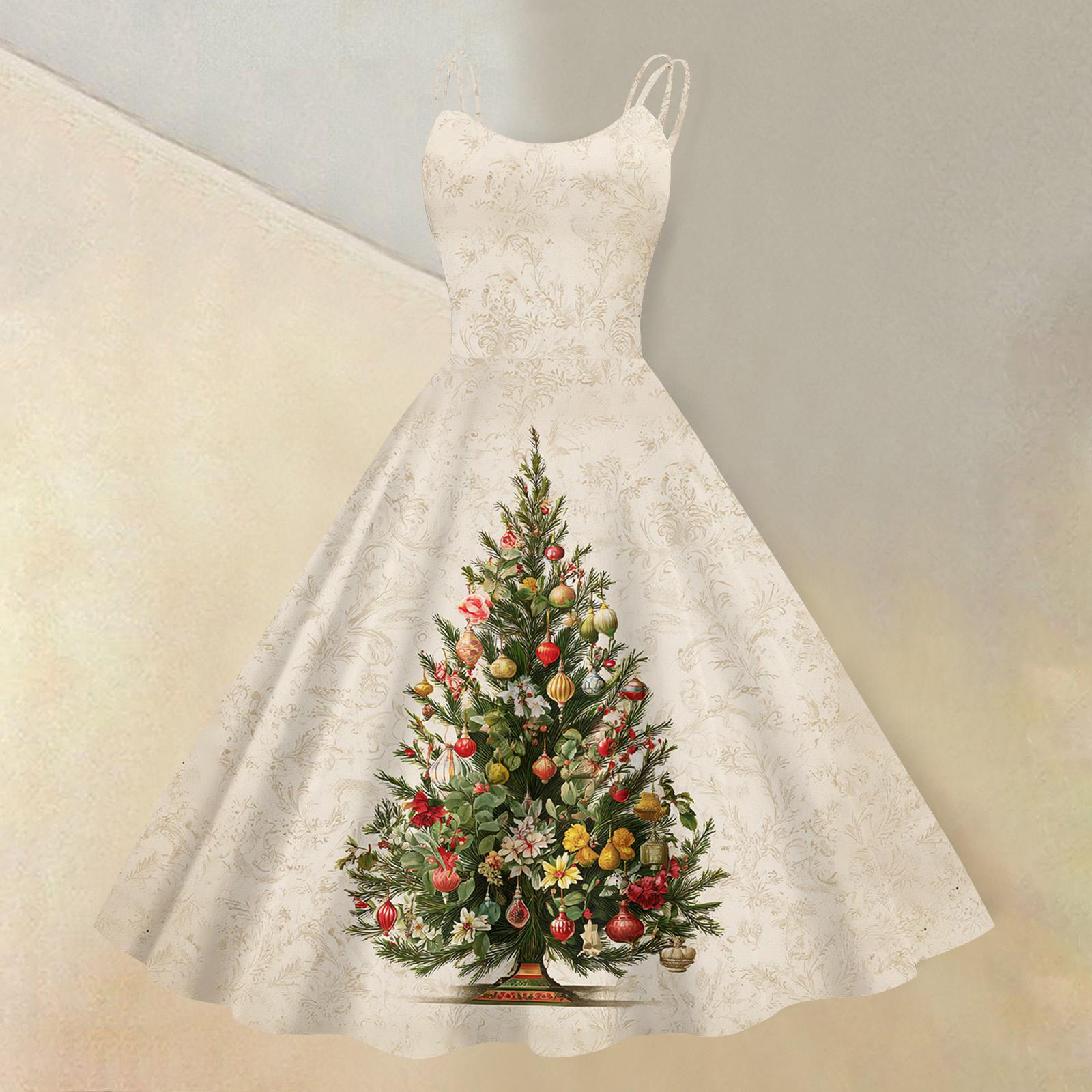 

Женское сексуальное платье с рождественским принтом, открытыми плечами, в стиле панк-ретро L