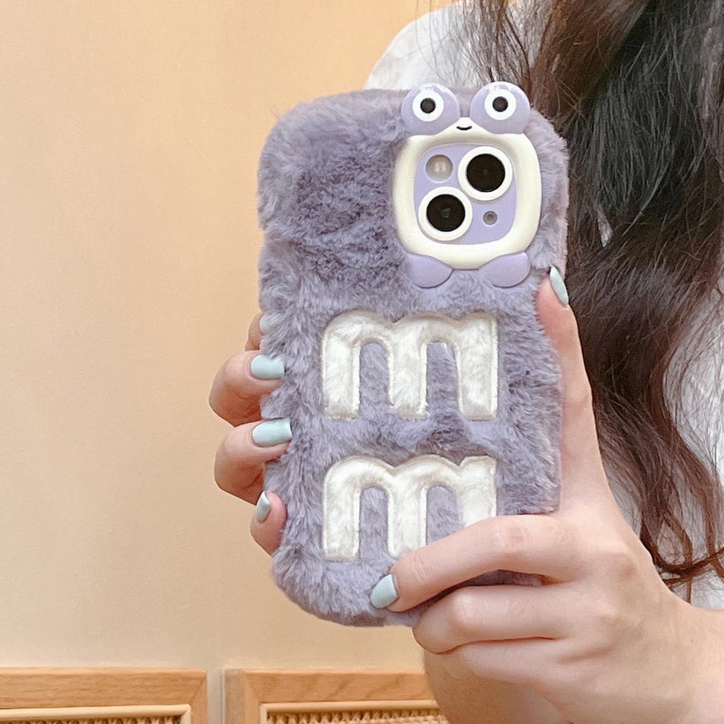Plüschstickerei für iPhone 16 Pro Max Cartoon rosa Schwein Apfel 1514 stoßfester Schutzbezug Ins-Stil