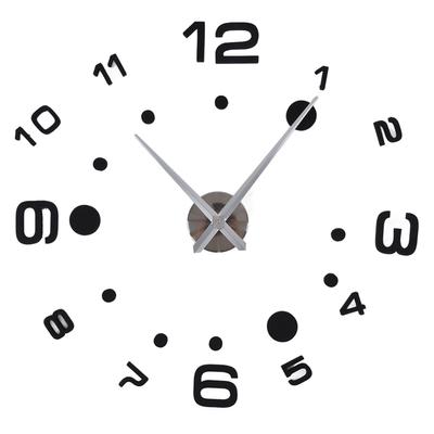 3D DIY Digital Wall Clock Kit with Adhesive Sticker Scale Durable Home Decoration Clock