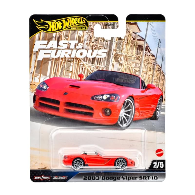 Hot Wheels Wheels) Fast and Furious '03 Dodge Viper SRT10 Vehicle Toys Mini Car From 3 Years Old Red JBL85