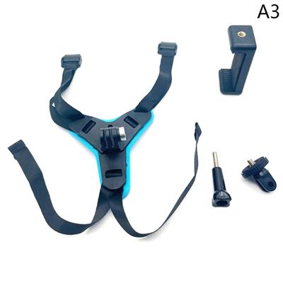 Motorcycle Helmet Chin Strap Mount Holder With Phone Clip Compatible For Gopro