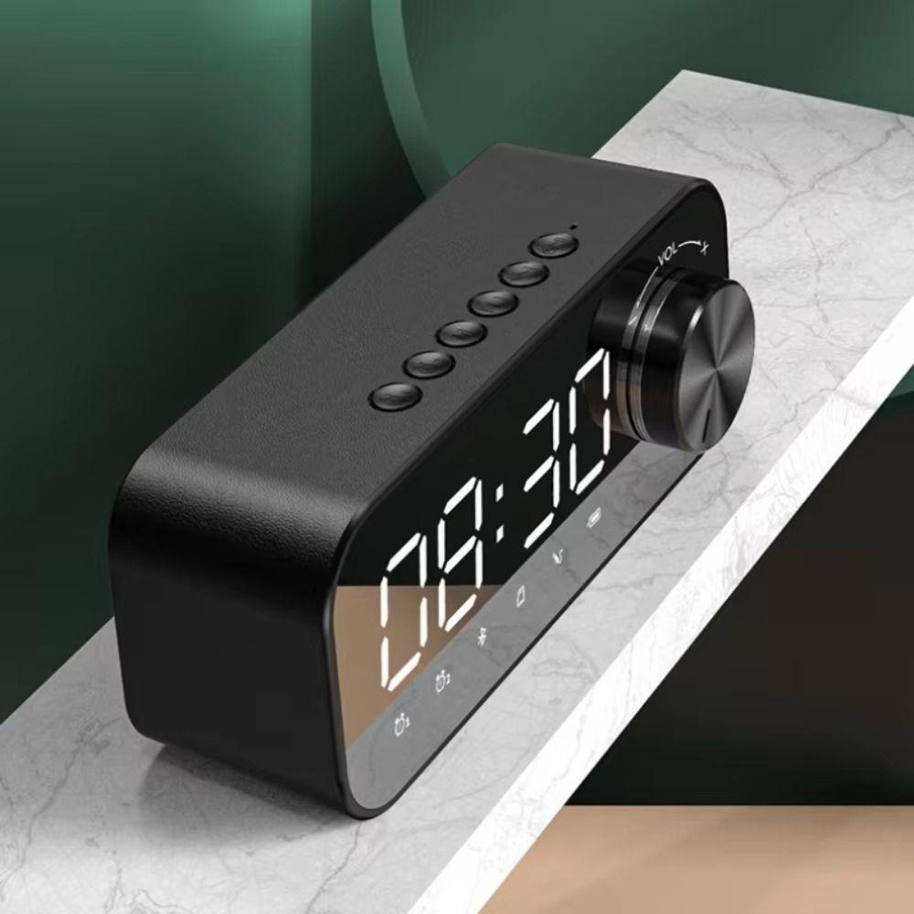 Small Size Mini Alarm Clock Portable Design 2 In1 Bluetooth Speakers Bluetooth Speaker  Alarm Clock