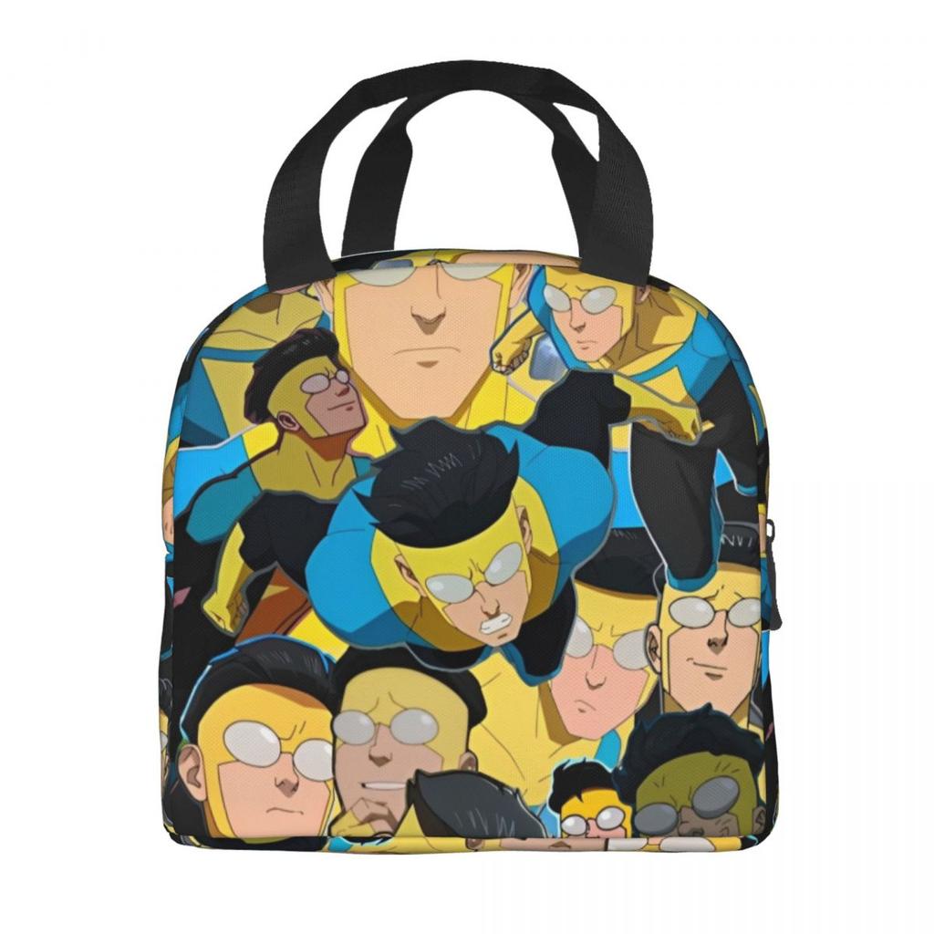 Invincible Cartoon Superhero Thermal Insulated Lunch Bags for Travel Portable Food Bag Cooler Thermal Lunch Boxes