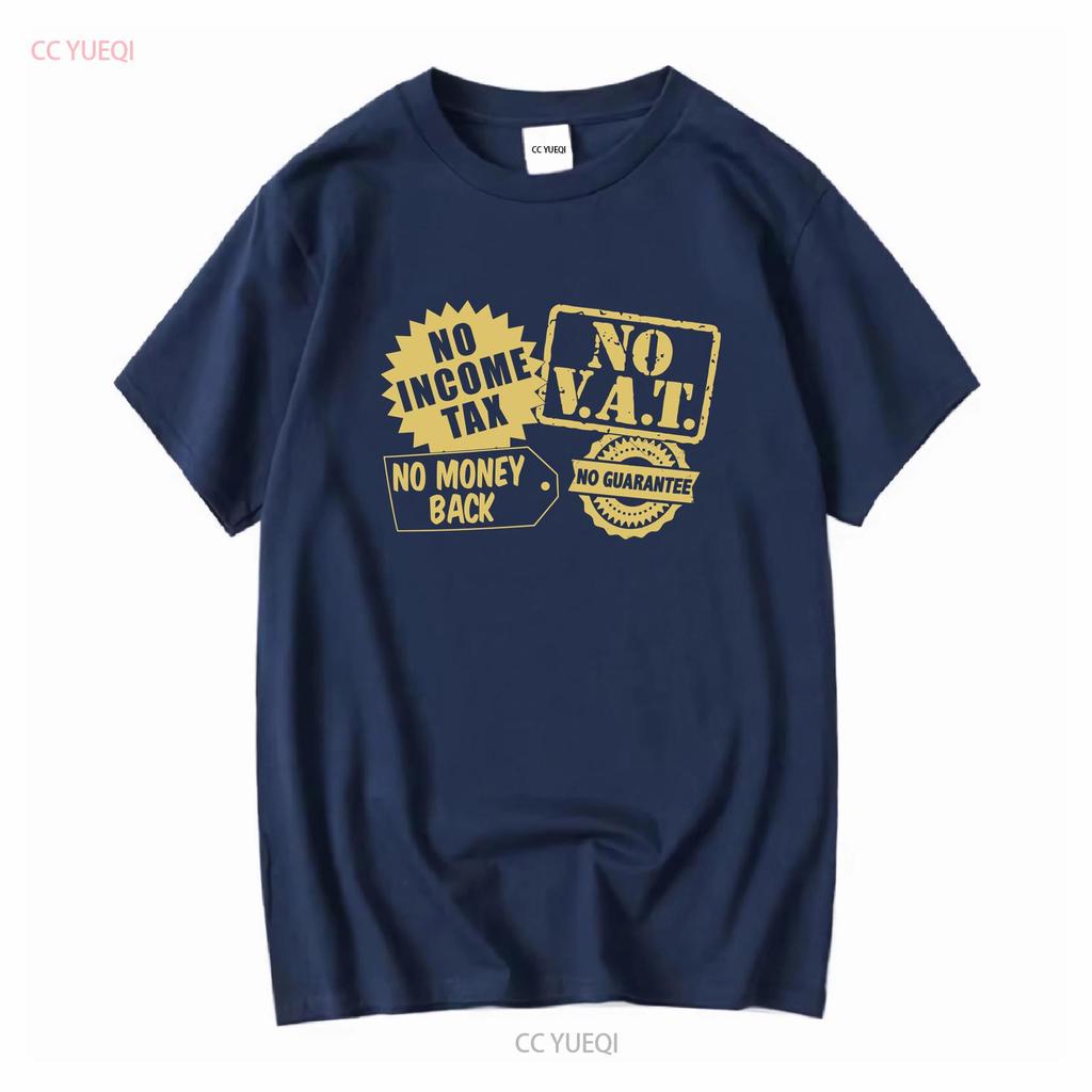 Keine Einkommensteuer Mehrwertsteuer T-Shirt Nur Narren und Pferde Del Boy Rodney Lustiger Witz Vintage Gewaschenes Oberteil für den Alltag Mode homme
