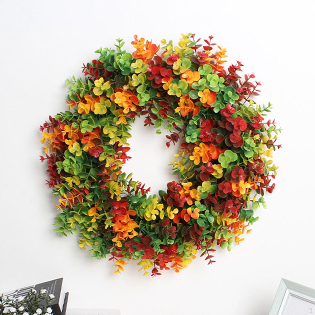 Flower Garland Door Hanging Round Floral Wreath Window Party