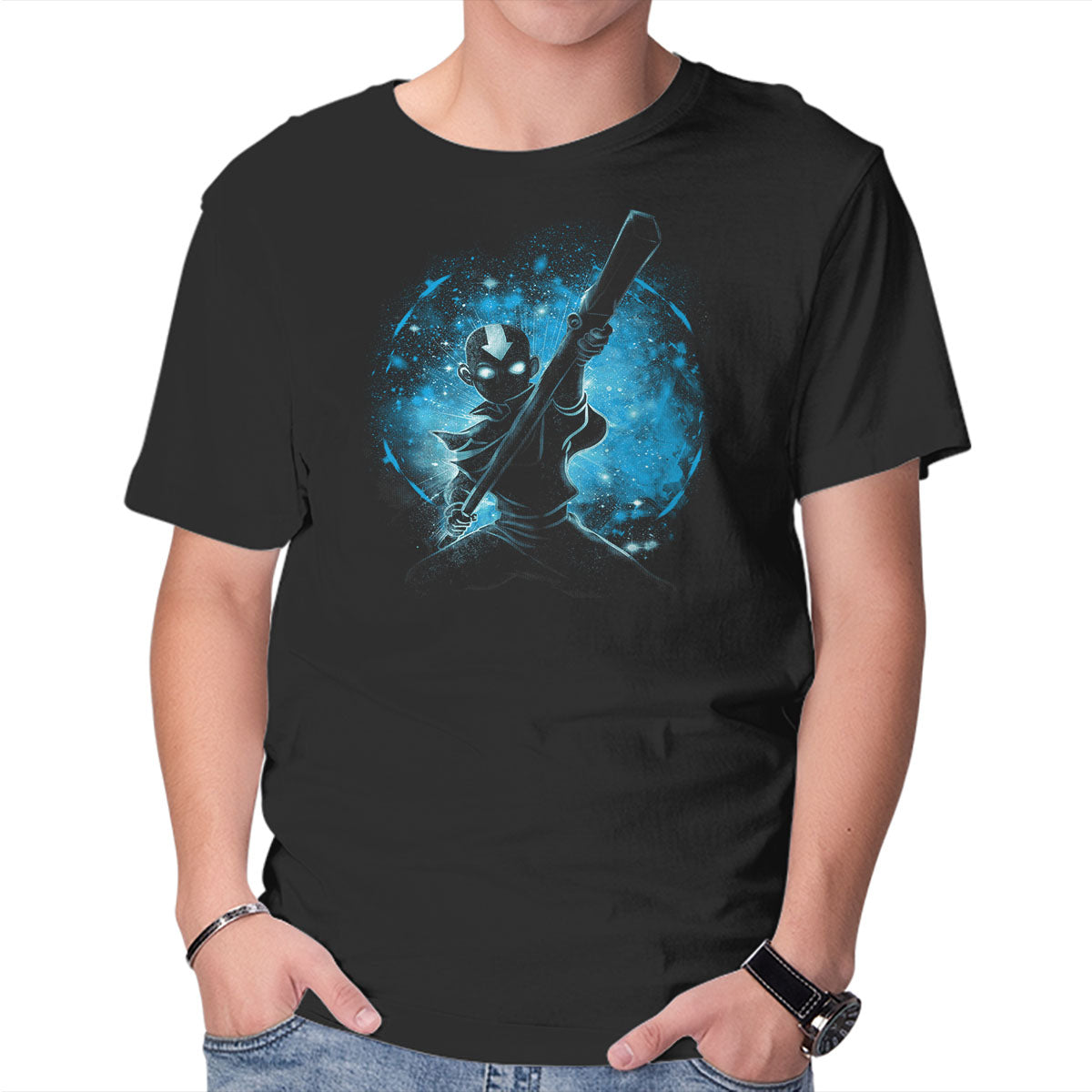 Unisex Crew Neck T-Shirt Space Avatar Graphic Short Sleeve Casual Tee XL