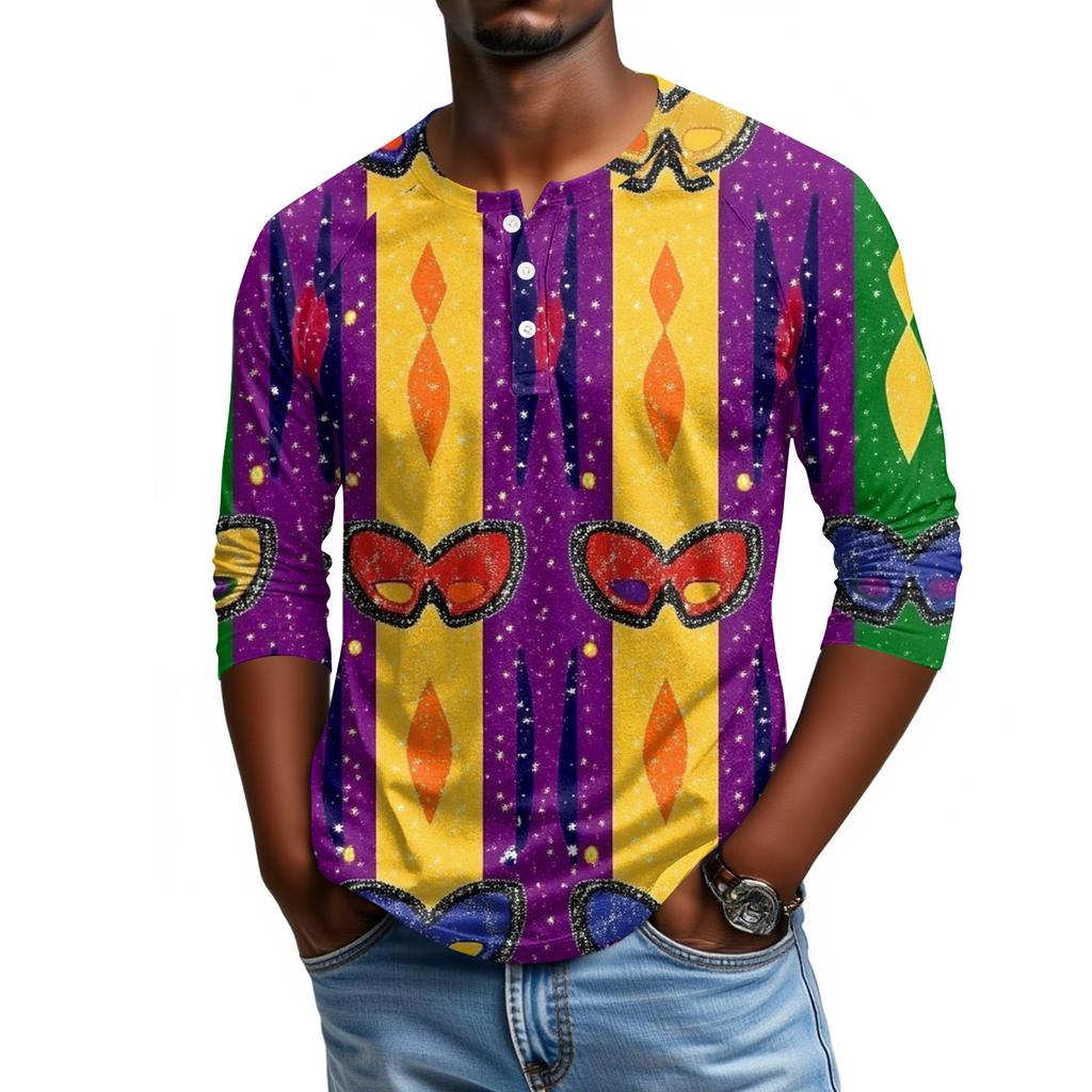 Men's Raglan Sleeve Three-quarter Sleeve Top