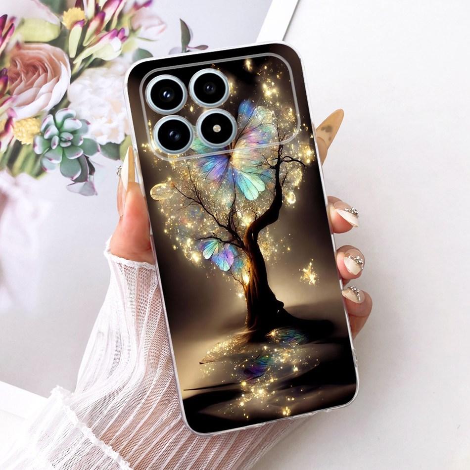 For Xiaomi Poco F8 Pro 2025 Cute Flower Butterfly Cat Painted Case For Poco F8Pro 5G Soft Silicone TPU Phone Cases