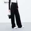MO&Co. High-Waist Straight Wide-Leg Casual Trousers