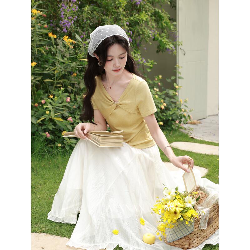 Elegant French Style Short Sleeve T-shirt