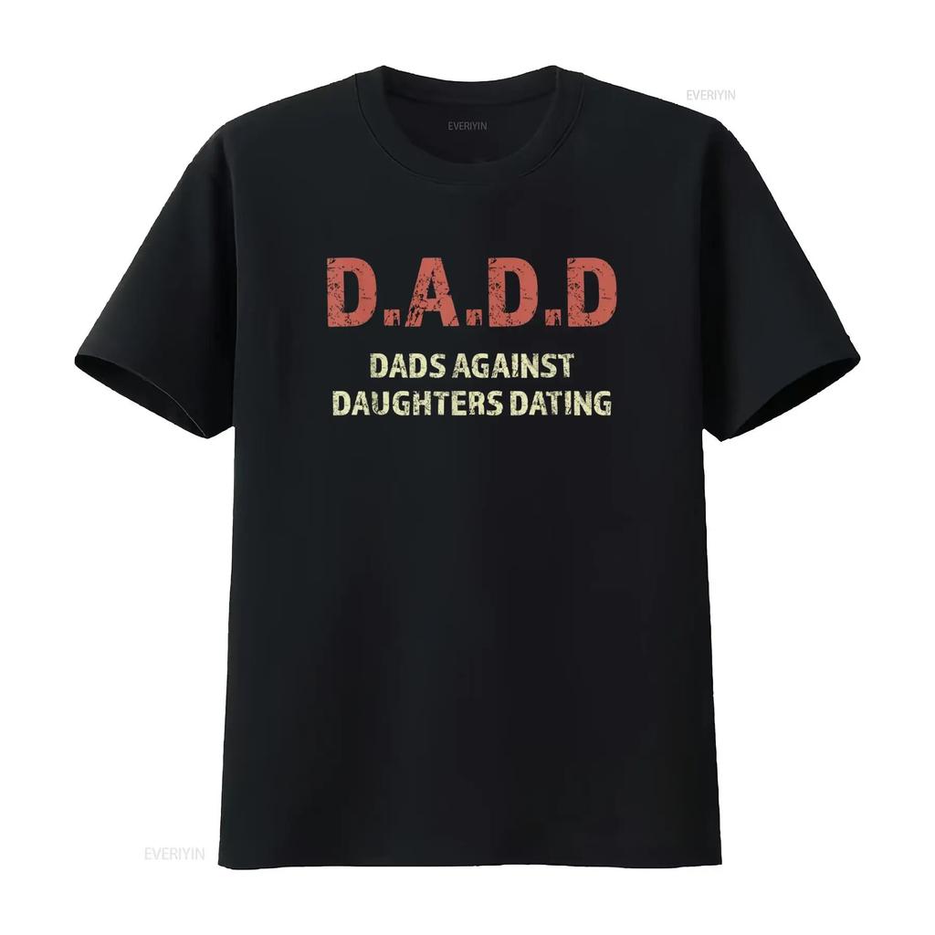 Herren D Dads Against Daughters Dating Lustiges T-Shirt vintage Gewaschen Bequem Oberteil Für Den Alltag homme Grafik Stilvoll