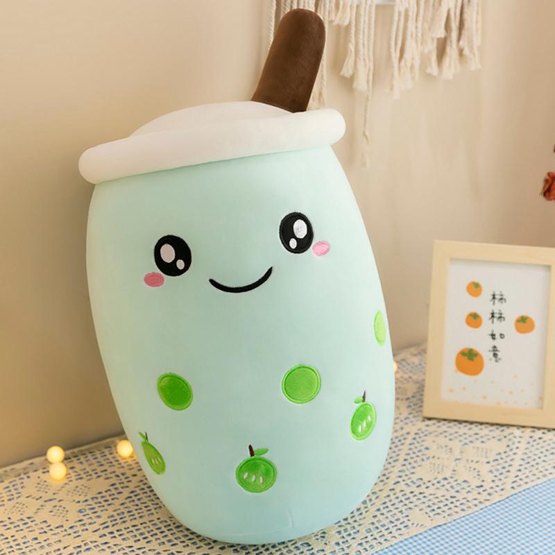 Cute Boba Milk Tea Plush Toy Soft Stuffed Pearl Milk Tea Hug Pillow Cushion