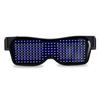 Led Party Glasses Multilingual USB Charge Led Flashing Luminous Eyewear Christmas Concert Birthday Party Holiday Glow Sunglasses