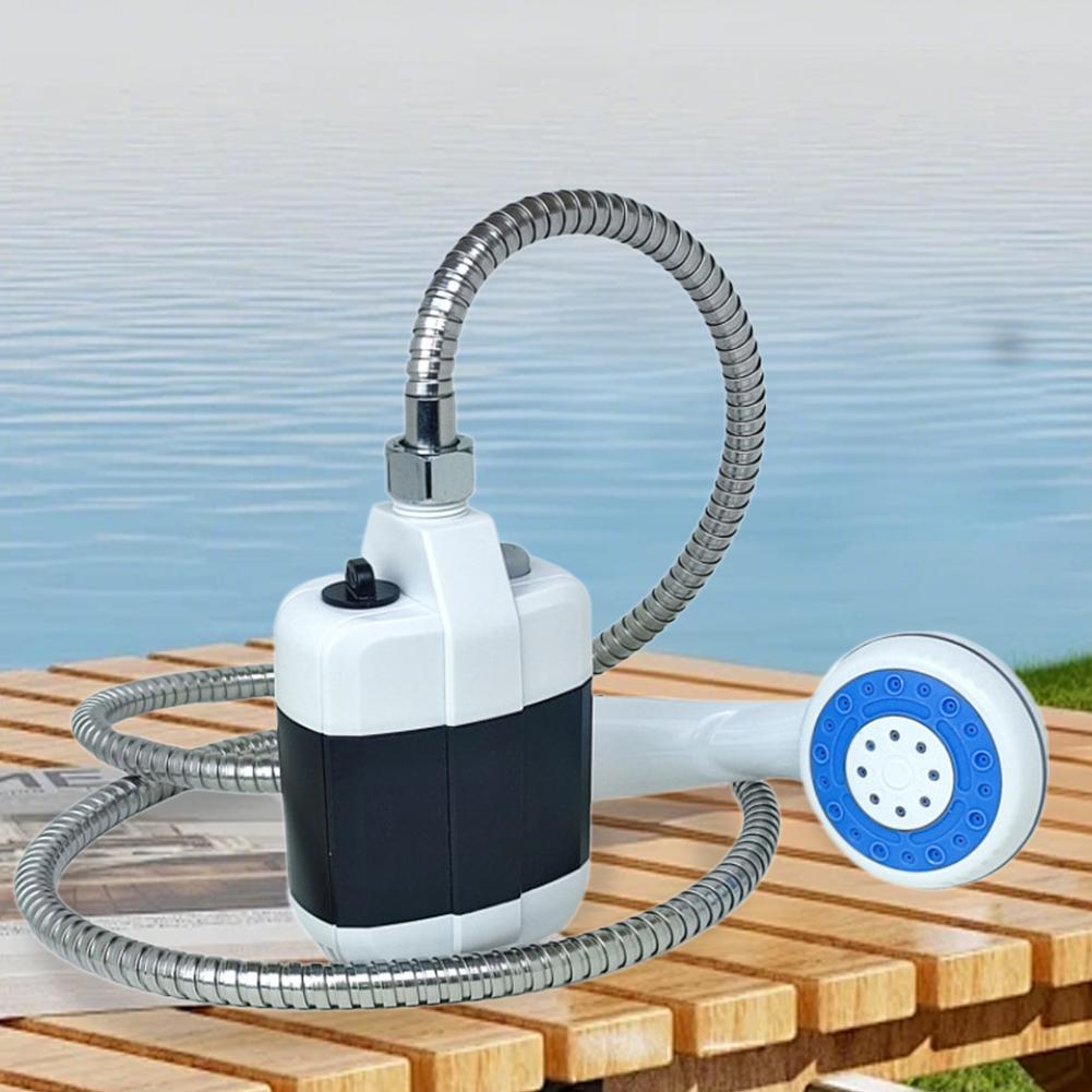 Portable Electric Camping Shower with 1.5M Hose Outdoor Shower Head Sprayer Multiple Camping Spray Pump Shower for Hiking Travel