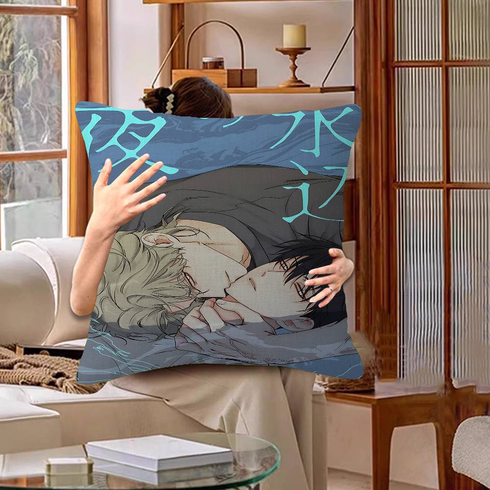 Low Tide In Twilight Anime 45*45cm Cushion Cover Pillow Cover Decor Pillowcase Home Pillowcase For Couch Pillow