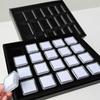 Compact Square Clear Acrylic Jewelry Tray with Memory Foam Padding for Secure Gemstones Storage