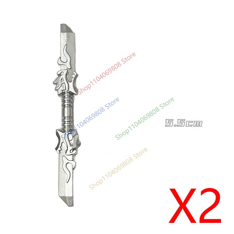 MOC Figurine Accessoires Briques de Construction Épée Fléchette Serpent Doré Bâton Armure Cape Cheveux Films Poupées Briques Compatibles Jouets N12