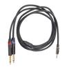3.5mm 1Celsius8 Inch Male To Dual 6.35mm 1Celsius4 Inch TS Male Cable Stereo 1Celsius4 To 1Celsius8 Cable for Amplifier Mixer