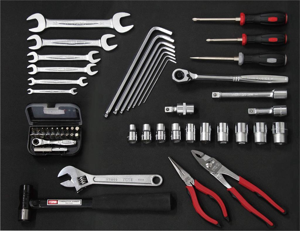 TONE Jeu d'outils combinés 57 pièces K700, 12,7 mm (1/2 ") Conduite, Rouge,