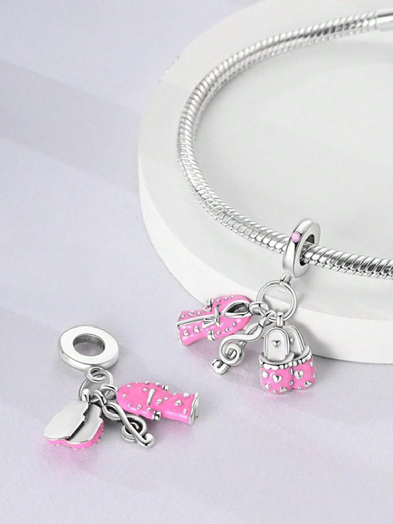 Charms Plata Jupes Femmes Sacs à Talons Hauts Perles Plaqué Cuivre Ajustement Charms Bracelet Original Pour Fabrication de Bijoux Charme DIY