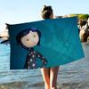 C-Coraline-S Microfiber Blanket Quick Drying Beach Towels Oversized Printing Super Absorbent Pool Towel Blanket