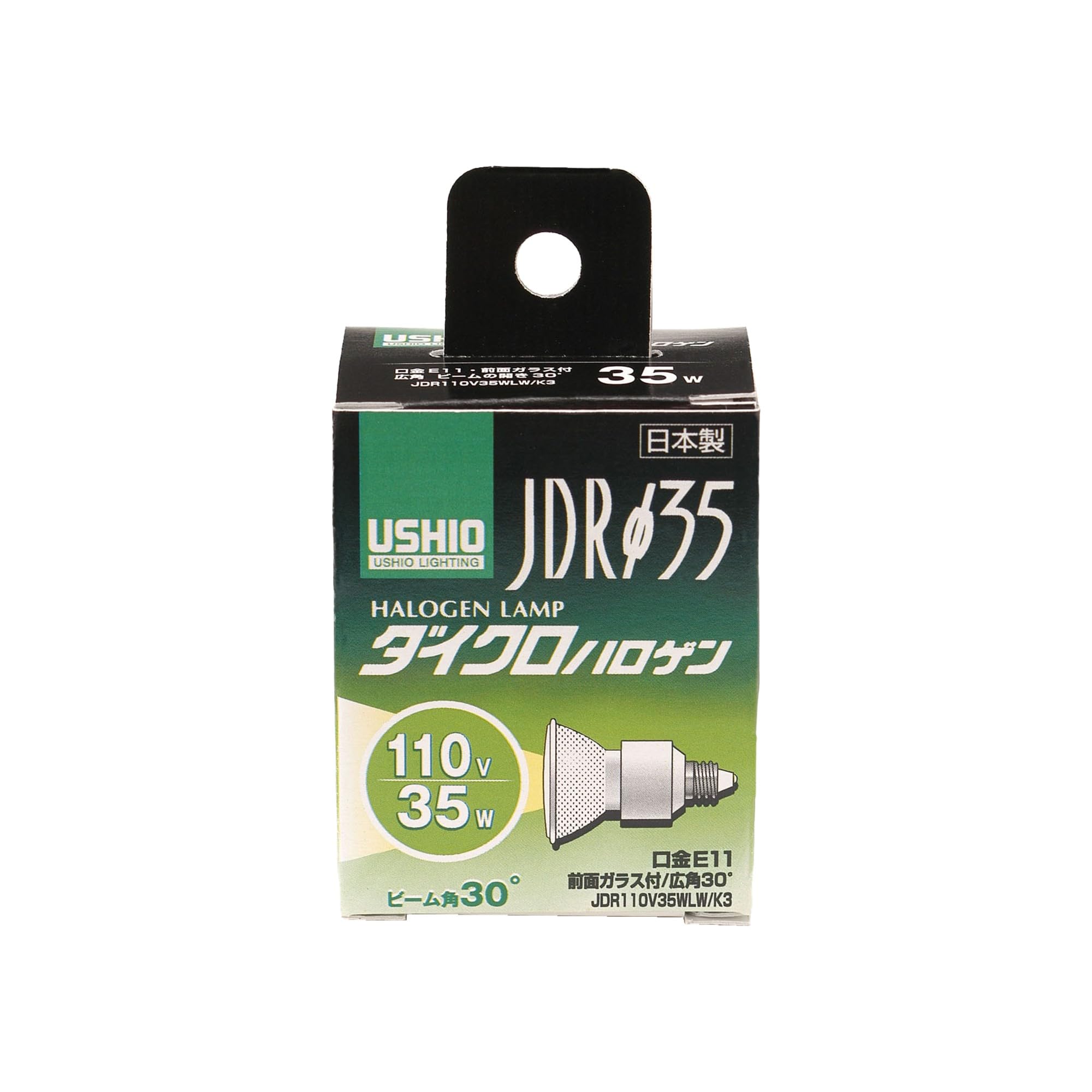 

ELPA JDR110V35WLWK3 Bulb, Halogen Bulb, E11, 110V, 35W, Wide Angle, 30°, G-251H