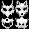 Maschera Teschio Festa Denti Lunghi Demone Scheletro Mezza Maschera Lupo Drago Tigre Maschera Houjuu Nue Cosplay Halloween Accessori Costume