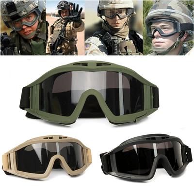 Lunettes de protection Airsoft, lunettes de soleil coupe-vent, anti-sable, pour le tir en montagne, le motocross, le CS, le désert