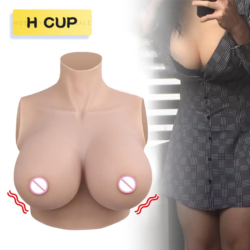 Eyung H Cup Silikonbrüste Gefälschte Titten Enhancer Für Crossdresser Drag Queen Gefälschte Brüste Titten Breastplat Männlich Zu Weiblich Sissy