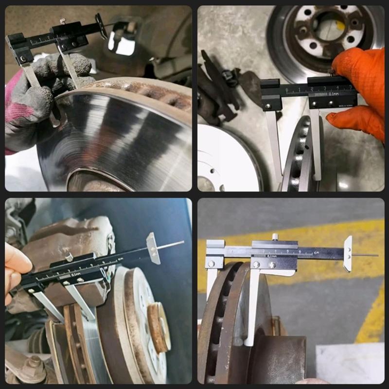 Portable Disc Brake Micrometer 0-60mm Brake Disc Depth Measuring Caliper For On Site Maintenance And Repair