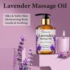 Olio da Massaggio Lavanda e Menta Piperita, Senza Parabeni, Cura del Corpo Idratante e Ammorbidente per Tutti i Tipi di Pelle, Lenitivo per il Tono della Pelle