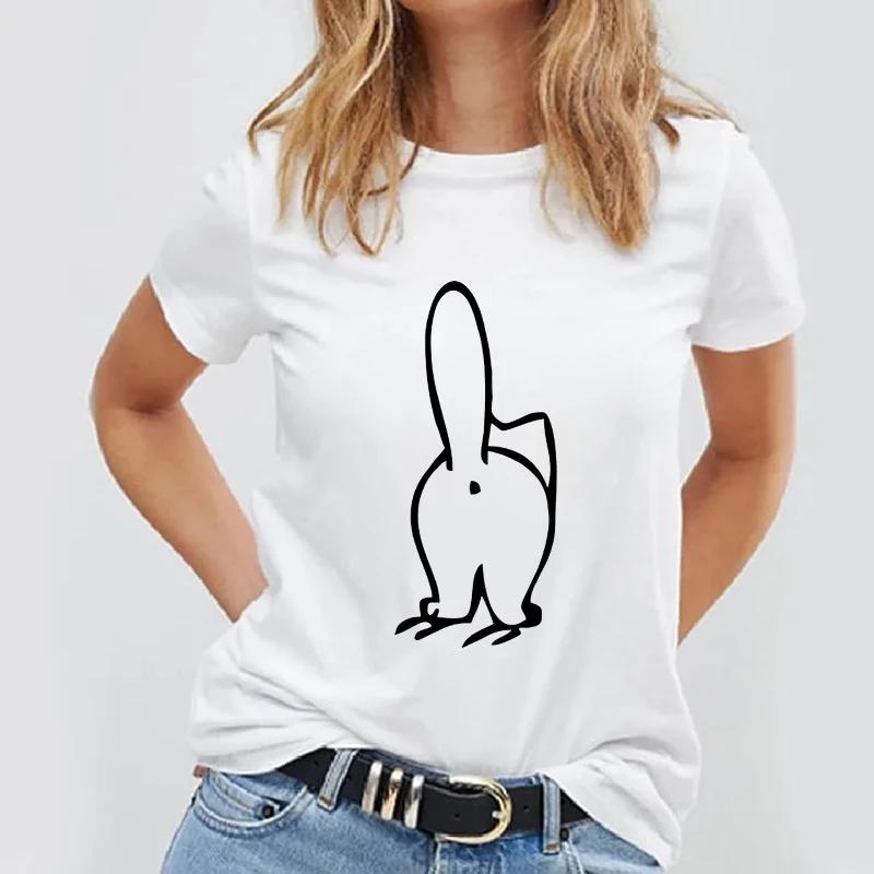 Women T Shirt Simple Design Tops Panda Printed Female Tee T Shirts Casual Basic Summer White Tshirt Kawaii Lady Tshirts 2021