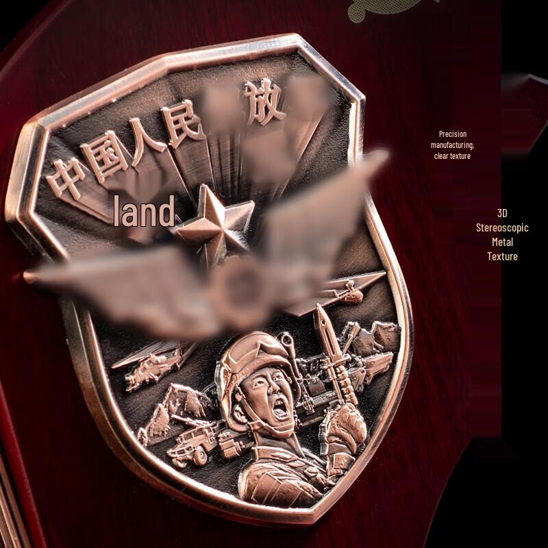 Veteran Retirement Commemorative Metal Wood Trophy Plaque