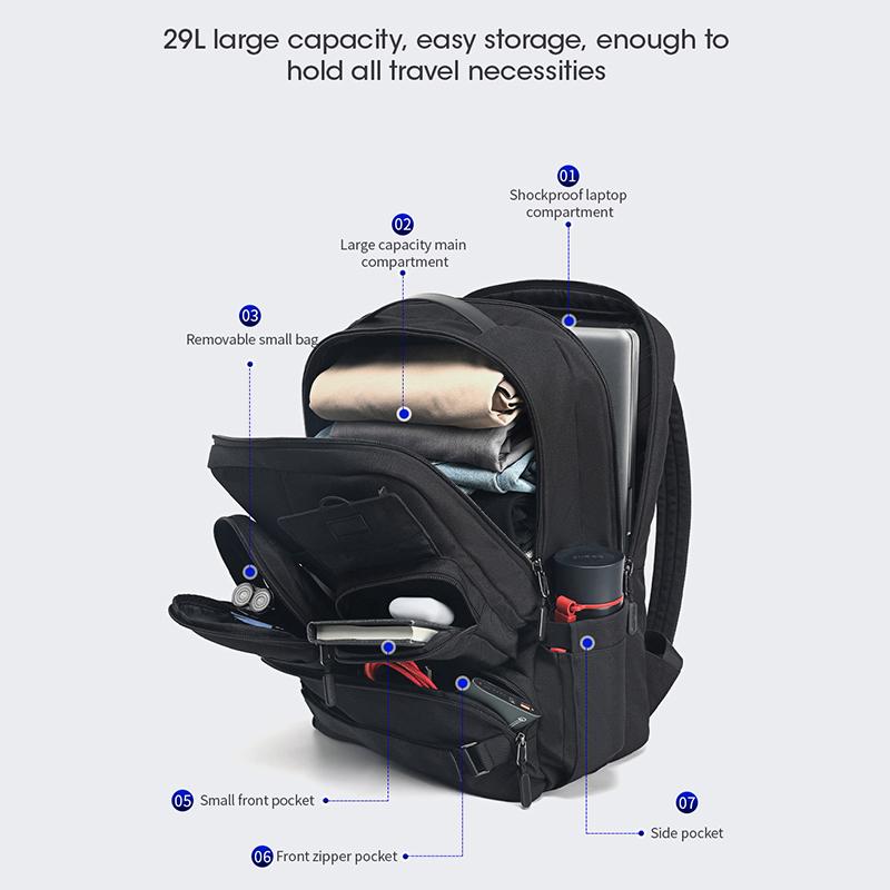 2022 Tigernu Doppelschicht-Rucksack 17,3 Zoll Laptop Herren wasserdichte Reisetasche 29L Outdoor Taktischer Rucksack Unrestrained Series