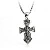 Men's Vintage Distressed Eastern Orthodox Cross Necklace Titanium Steel