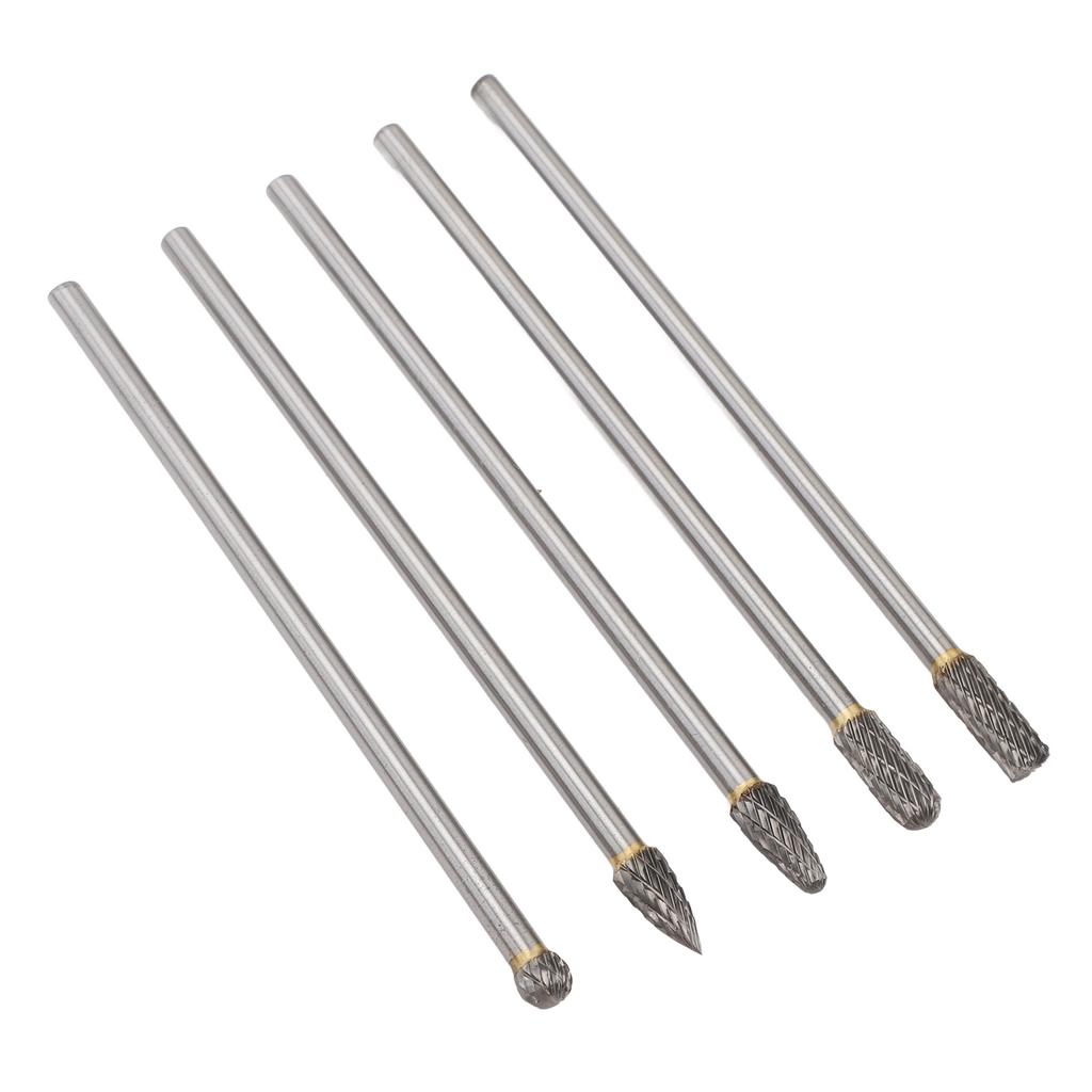 5pcs   Tool Carbide Burr Set 150mm Double Grain   Handle Alloy Impeller Polishing Tool for Chamfering Grinding Engraving