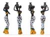 3-Piece Resin African Doll Set: Creative Home Decoration Ornaments
